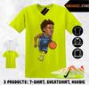 Футболка в тон кроссовкам Ja 3 Christmas Sneaker Matching Tee Draw Chibi 12