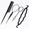 Portable 4 Pcs Hair Styling Tools Braid Tool Loop Elastic Hair Bands Rat Tail Comb Metal Pin Tail Braiding Combs Hairstyle Tools