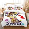 Cartoon Giraffe Tropical Animals Comfortable Duvet Quilt Cover Pillowcase Bedding Set Children Bedroom Decoration Home Textile