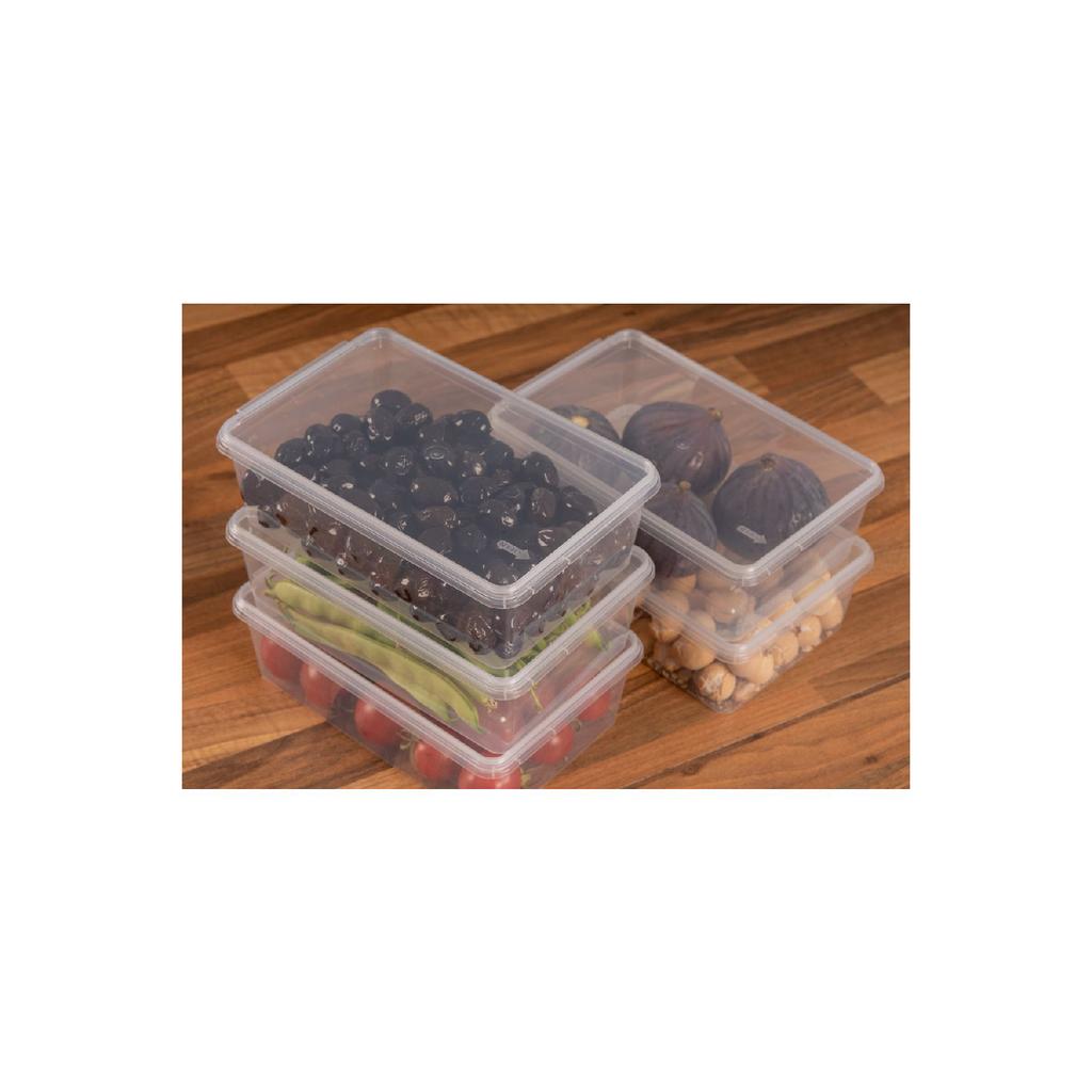 Plastic Storage Container 1 Ltre 10 Pieces Freezer Container With Self-lid Airtight 19x13x6 Cm