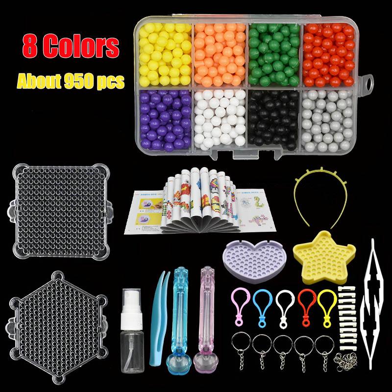 Fuse Beads Kit 3800 Pcs Beads in 24 Colors Unlimited Creativity Starter Kit Magic Mist Beads Children's Puzzle DIY Toys Gifts