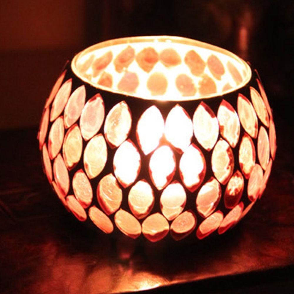 Mosaic Moroccan Style Centerpiece Votive Tea Light Candlestick Candle Holder Home Decor Candle Jar