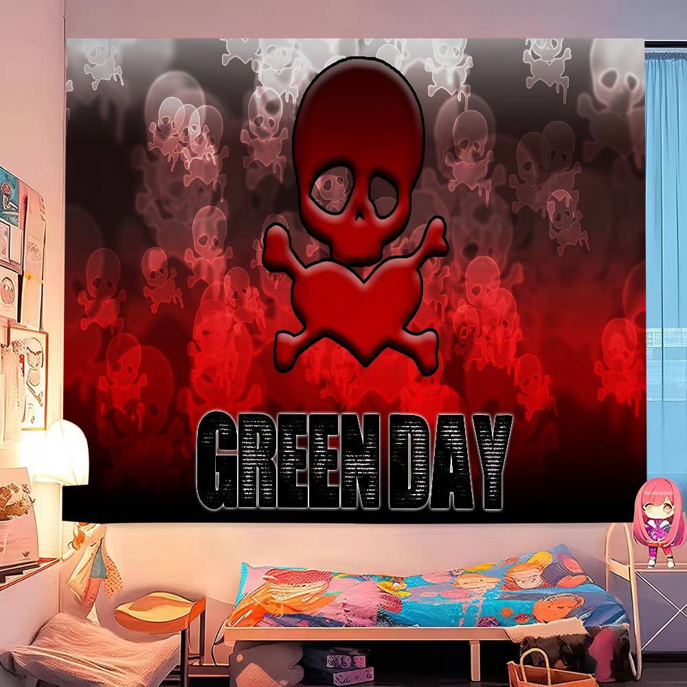 Green Day Музыка Рок-группа Диаграмма Гобелен Домашний Декор Хиппи Бохо Декор Гадание Настенное Украшение Домашний Декор