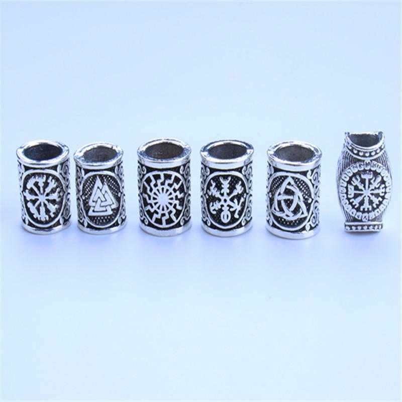 5pcs/bag Silver Metal Hair Rings Braid Dreadlocks Bead Hair Cuffs Dread Tube Charm Dreadlock for DIY Hair Accessaries