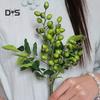 Blooming Bouquet Artificial Berry Leaf Twig Garden Flower Arrangement Desktop Home DIY Decor