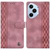 For Honor 400 Pro 5G (Global) Leather Case Imprinted Checkered Pattern Wallet Stand Flip Phone Cover