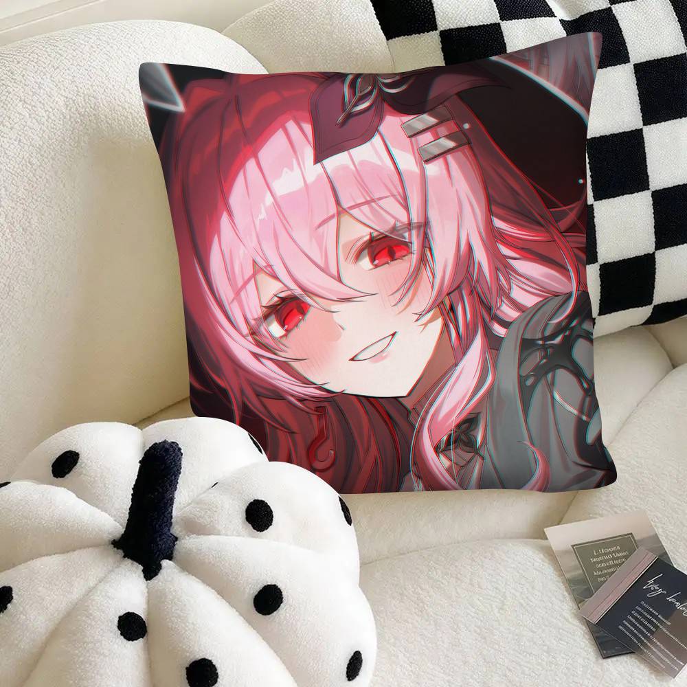 Evernight Милая девушка Чехол для подушки Honkai Star Rail Квадратная подушка Спальня Диван Досуг Комфортная подушка Автомобиль Украшение для дома