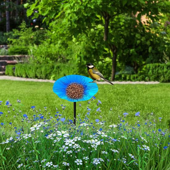 Кормушка для птиц на открытом воздухе, стойка для цветов, прочная, для наружного использования, для сада, патио, двора, газона, металлическая ванна для птиц, чаша, станция для полива, устройство для кормления