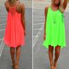 Сексуальное женское летнее повседневное вечернее пляжное платье без рукавов с коротким мини-платьем