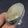 Natural Golden Rutile Gemstone 925 Sterling Silver Jewelry Ring Size 7 I0H54