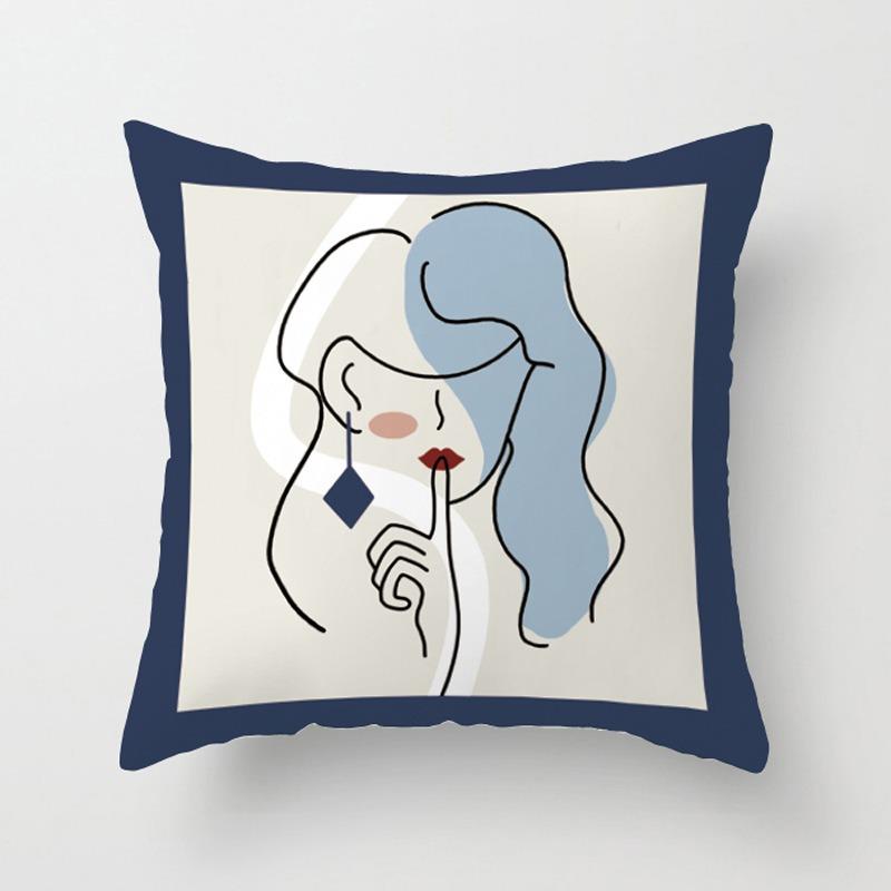 Свежая геометрическая наволочка для украшения общежития, офиса, гостиной, дивана, домашней наволочки