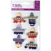 6 3D Stickers - Mexican Sombreros Hats 5.5 Cm