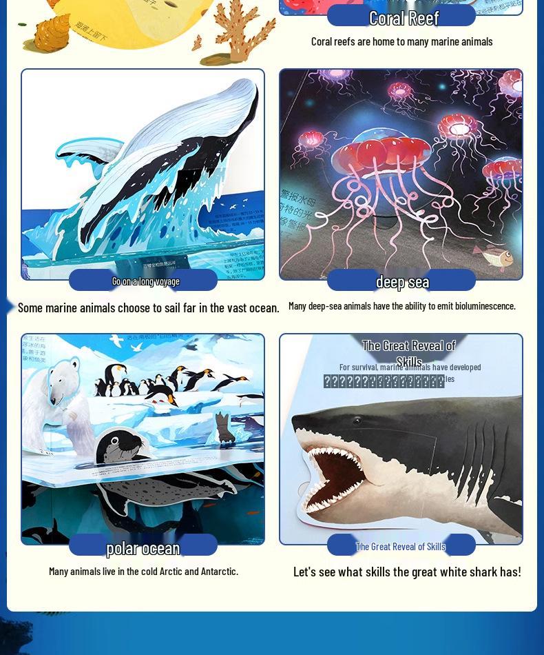 3D pop-up книги: Динозавры, Космос, Морские Животные для Детей