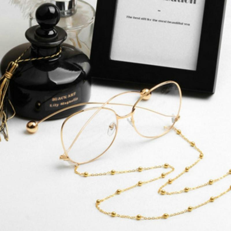 Reading Glasses Chain for Women Metal Sunglasses Cords Beaded Eyeglass Lanyard Hold Straps Men Eyewe