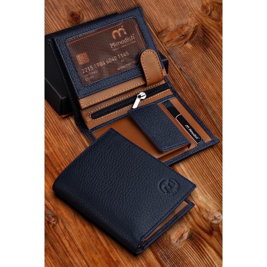 Роскошный мужской кошелек цвета хаки Camel с монетными глазами