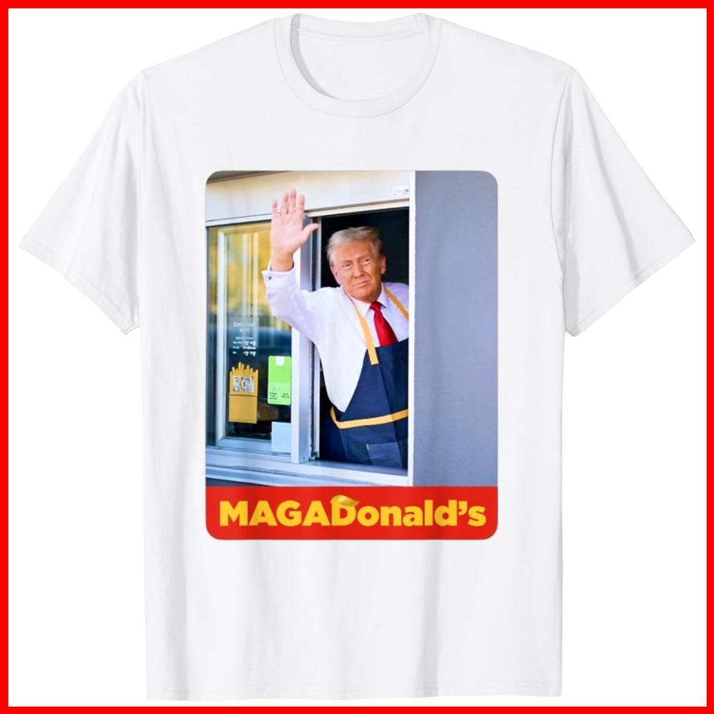 MAGADonald's White Cotton T-Shirt Unisex T-Shirt