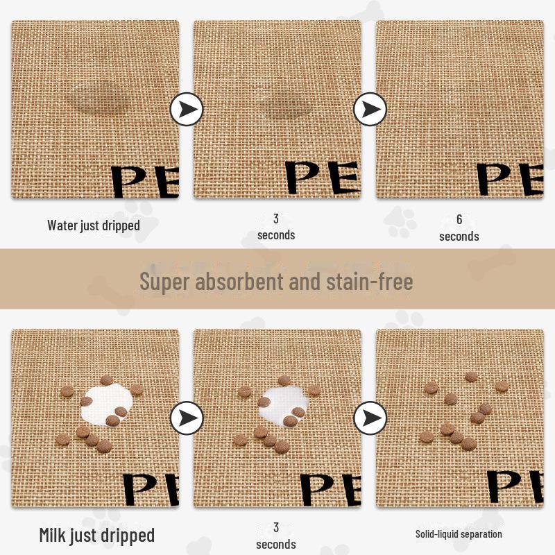 Non-Slip Pet Feeding Mat: Absorbent Diatomaceous Earth Placemat for Cats & Dogs, Waterproof Splash Pad.