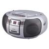 Koizumi CD Radio Cassette Player AMFM Wide FM Compatible Microphone Included Silver SAD-4943S