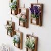 Creative Plant Photo Frame Wall Wall Decor Faux Flowers Wood 3D Photo Frame Wall Hanging