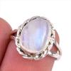 Natural Rainbow Moonstone Gemstone Handmade 925 Solid Silver Gift Ring S.6 S7C88