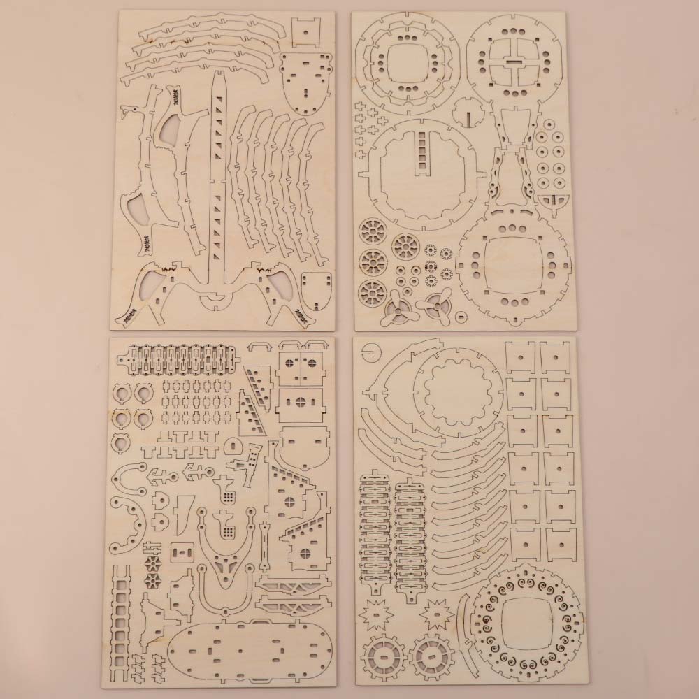 Mechanical Design 3D Wooden Puzzle Hand Craft Mechanical Model Kits Airship Model  Model Building