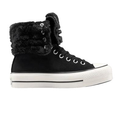 Женские кроссовки All Star Fold Over Lift Hi Черные A15229C