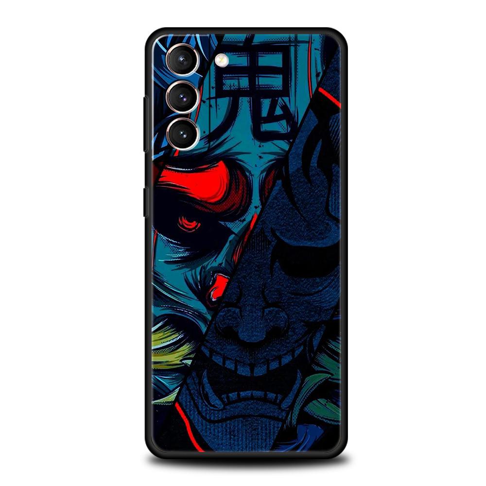 Чехол для телефона Japan Samurai Oni Mask для Samsung Galaxy S24 S23 S22 S20 S21 FE Ultra S10 S10E S9 S8 Plus 5G Силиконовый чехол Capas