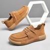 2025 Men's Explosive Casual Leather Shoes Leather Suede Daily Business Commuter Men Shoes Non-slip Shock-absorbing Men's Loafers