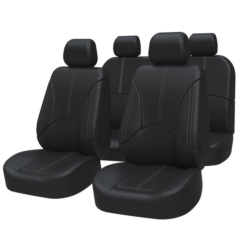 9 шт., защитные чехлы для автомобильных сидений из искусственной кожи, универсальный передний и задний полный комплект для Toyota, peugeot 2008, nissan, для