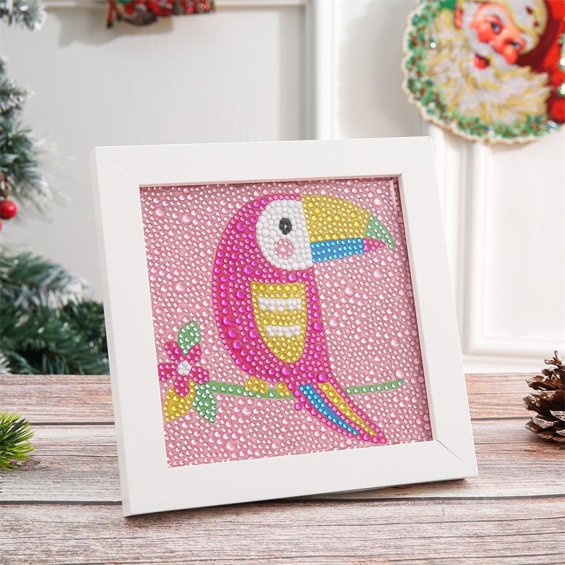 Kids Full Drill 5D Diamond Painting Kit, Cartoon Animal Handmade Diy Diamond Paste Decor Art