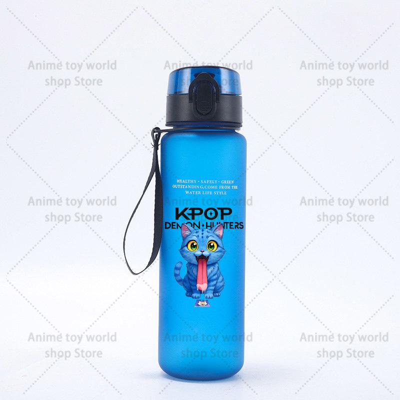 KPop Demons Hunters Large Capacity Sports Water Bottle Motivational Leak Proof Portable Reusable Cups Outdoor Travel Gym Jugs