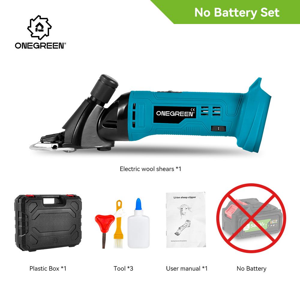 ONEGREEN 6-скоростные беспроводные электрические ножницы для овец, 13 зубцов, электрический секатор, машинка для стрижки шерсти и овец, аккумулятор Makita 18 В
