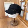 New old money wind cotton and linen pleated equestrian hat women's big head circumference summer thin cap casual sunscreen visor