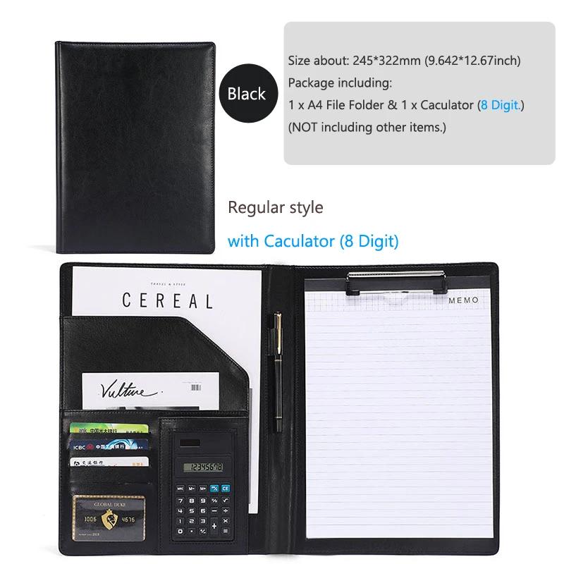 Папка-регистратор Padfolio Man PU Padfolio формата A4, портфель, держатель для деловых документов, металлический планшет, органайзер для документов, офис