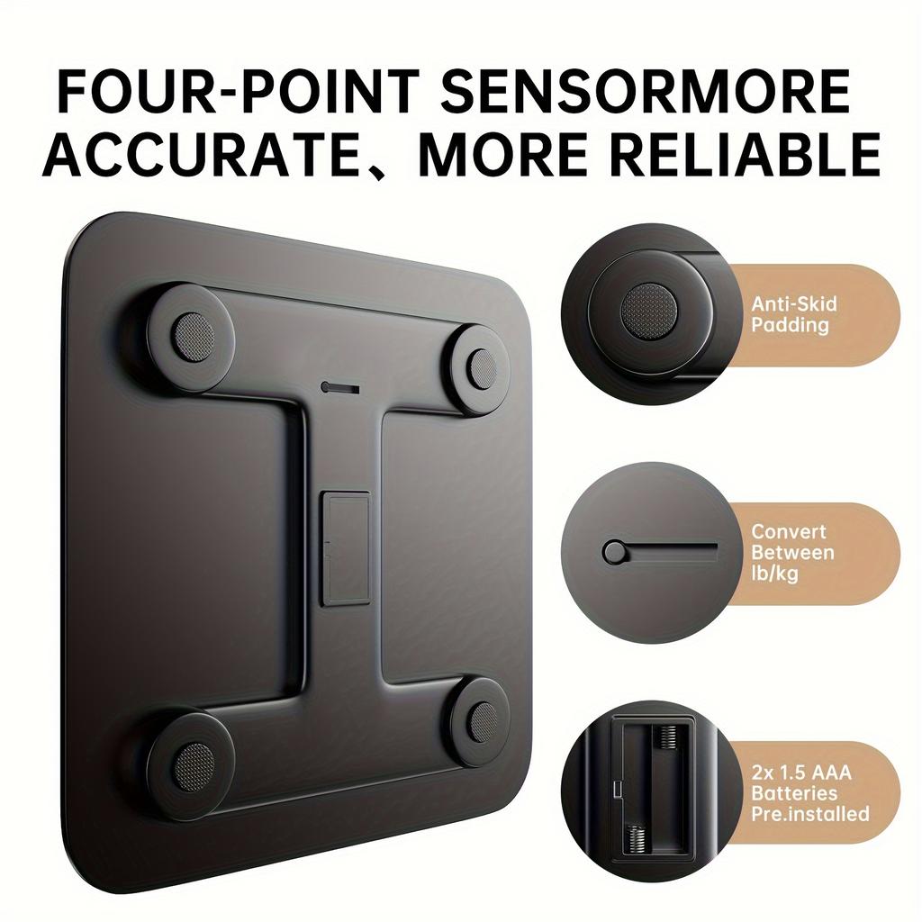 Электронные весы, цифровые напольные весы, весы высокой точности, со светодиодным дисплеем высокой четкости и индикацией температуры, электронные весы высокой точности