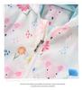 2025 Spring/Summer Korean Style Girls' Printed Hooded Windbreaker Cardigan