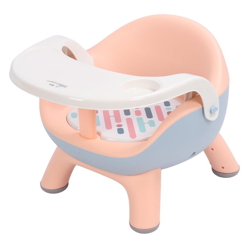 Детский стульчик для кормления со спинкой и звуковой подушкой, безопасный стульчик для кормления малышей, розовый