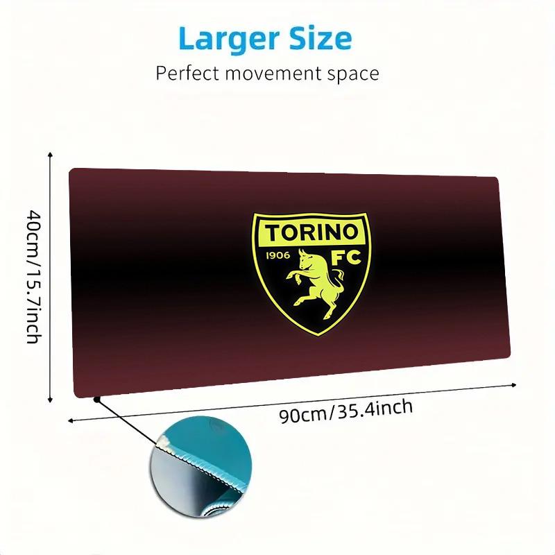 Torino Football Club3 Print Cushion Non-slip Laptop Tablet Big Mousepad XXL Mat Mini PC Playmat With Lock edge