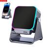 (upgrade)5 In 1 Auto-induction Wireless Induction Speaker 8 RGB Light Phone Stand Surround Sound Portable Bluetooth Phone Holder