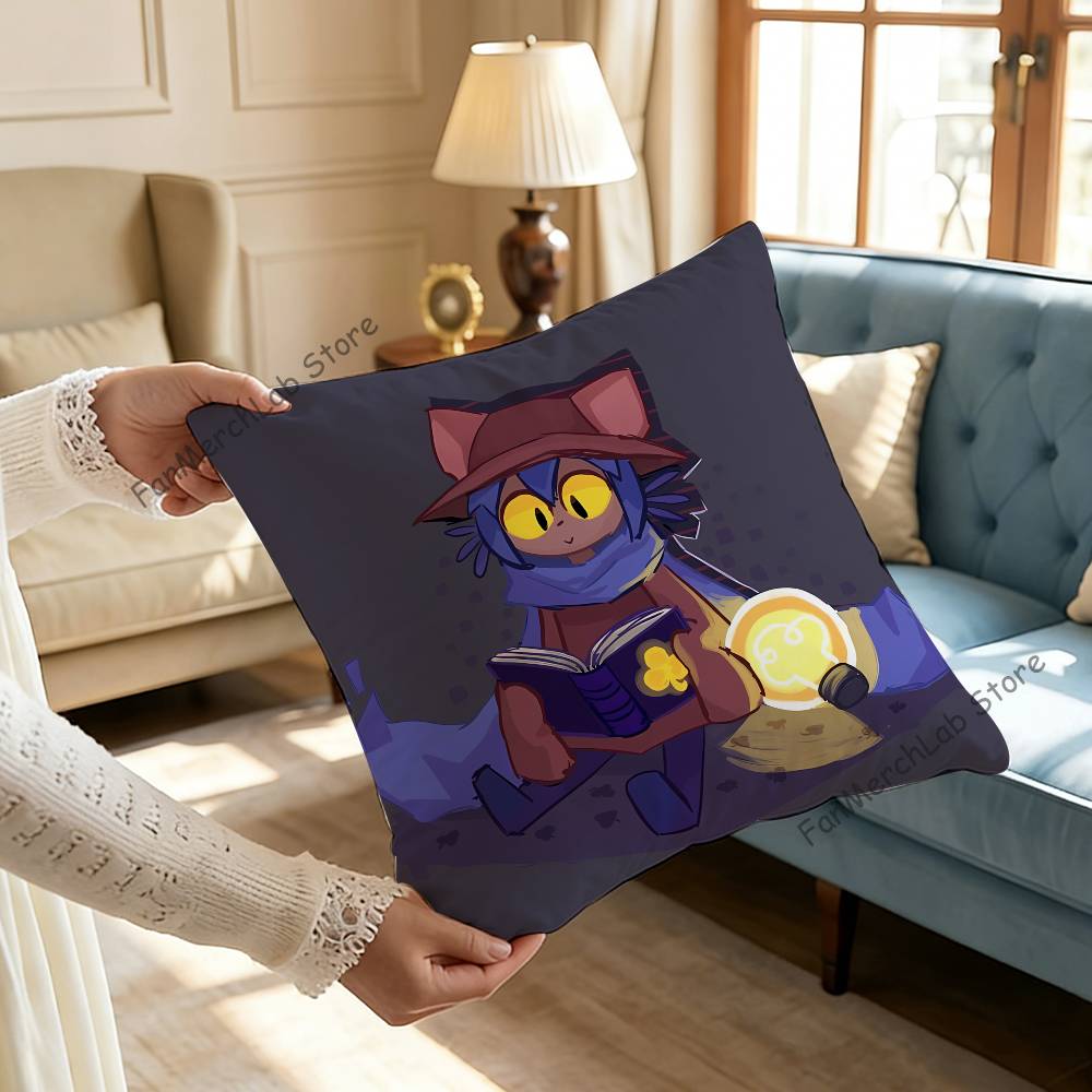 Anime NNiko OOneshotS Printed Pillow Cover Cushion Case Simple Sofa Pillow Case No Pillow Core
