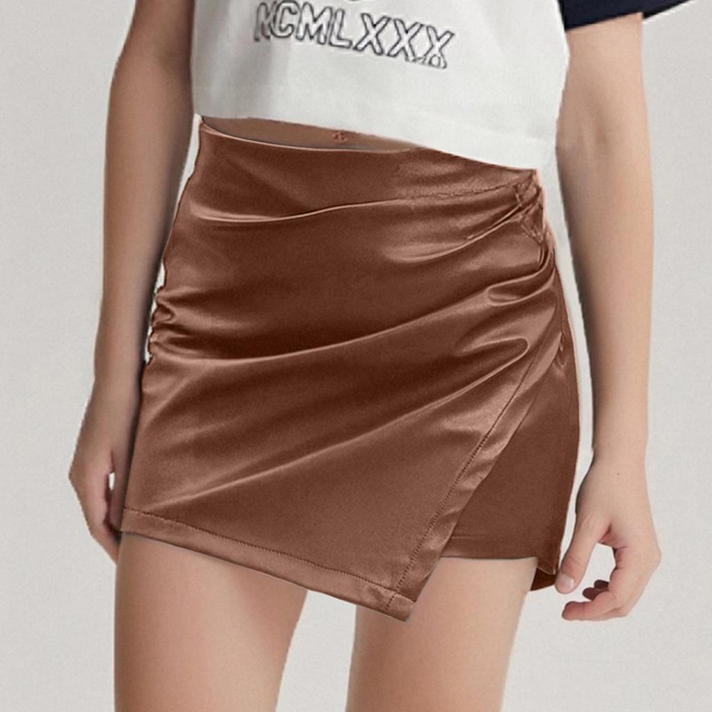 Модные повседневные короткие брюки из искусственной кожи с эластичной резинкой на талии для девочек