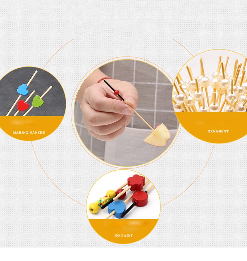 100pc Pick Buffet Fruit Fork Party Dessert Stick Cocktail Skewer