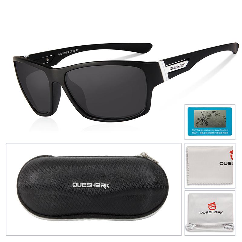 Queshark Square Polarized Cycling Glasses UV400 Sport Eyewear Camping Hiking Fishing Sunglasses
