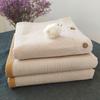 Extra Thick Cotton Bed Sheet Set: Cool, Solid Color, Breathable, and Machine Washable Three-Piece Set