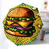 1pc Cheeseburger Automatic Open/Close Umbrella, Folding Compact Umbrella with Lightweight Design for Women/Men yy251028252