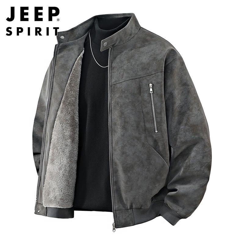 Мужская замшевая куртка на флисовой подкладке JEEP SPIRIT