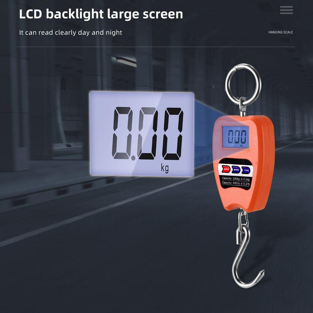 Подвесные весы-крюк из нержавеющей стали 200 кг Электронные весы Крановые весы ЖК-дисплей Цифровые весы