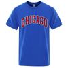 American City Chicago Mens T-Shirts Loose Breathable Tops Creativity High Quality Hip Hop Tshirts Cotton Short Sleeve Clothing