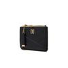 Daks Black Zip Around Wallet Gold Dd Carlisle Pattern