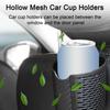 2Pcs Car Headrest Cup Holder Drink Pocket Food Tray Hook Design Hollow Mesh Shockproof